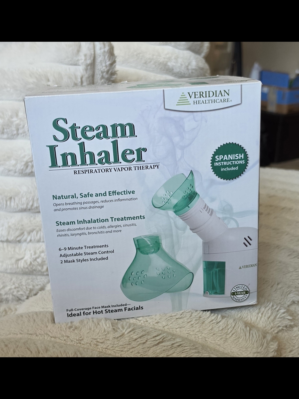 Veridian Steam Inhaler Respiratory Vapor Therapy And Facial Treatments